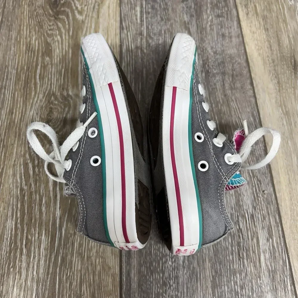 Converse Chuck Taylor All Star Double Tongue Juniors Youth US Size 11 Gray Pink